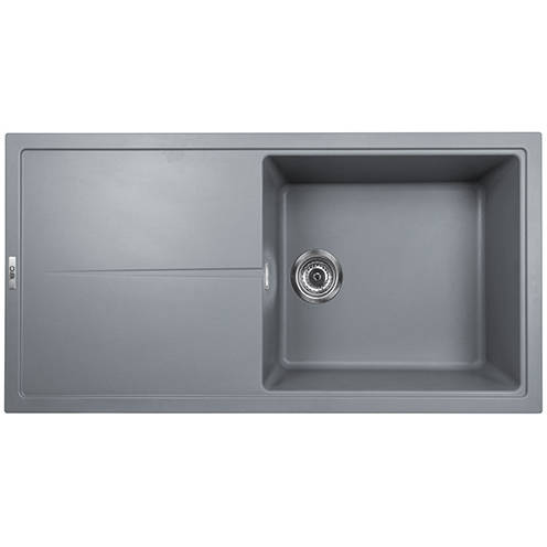 Additional image for Kitchen Sink & Tap Pack, 1.0 Bowl (1000x500, Metallic Grey).