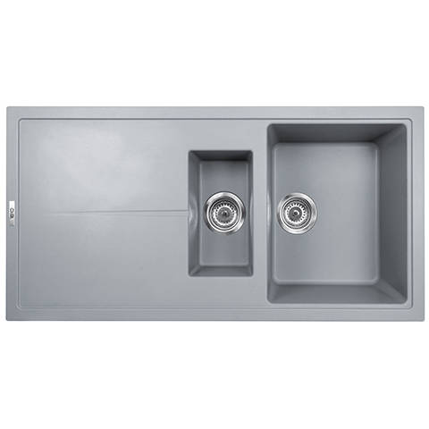 Additional image for Kitchen Sink & Tap Pack, 1.5 Bowl (1000x500, Metallic Grey).