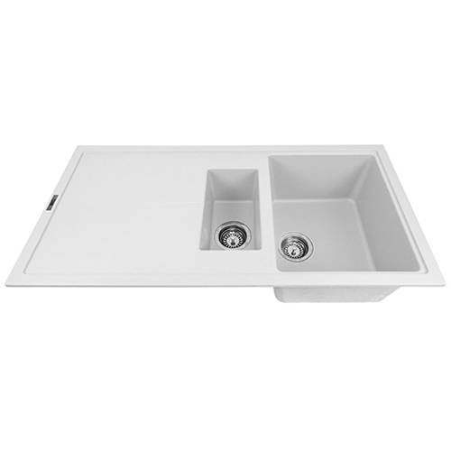 Additional image for Kitchen Sink & Tap Pack, 1.5 Bowl (1000x500, Polar White).