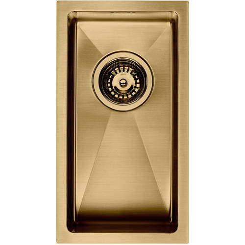 Additional image for Zen15 PVD 200U Undermount Kitchen Sink (200x400mm, Gold Brass).