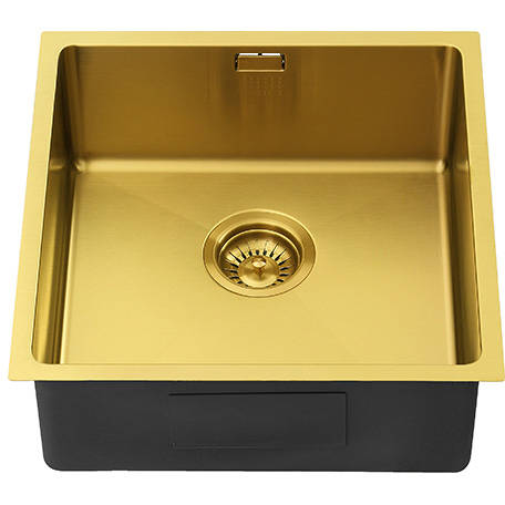 Additional image for Zen15 PVD 400U Undermount Kitchen Sink (400x400mm, Gold Brass).