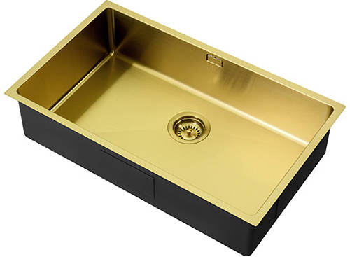 Additional image for Zen15 PVD 700U Undermount Kitchen Sink (700x400mm, Gold Brass).