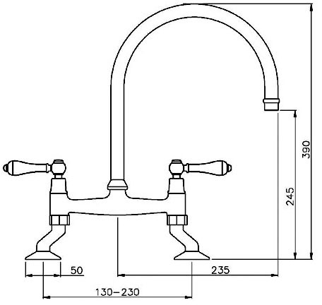 Additional image for Ludlow Bridge Kitchen Tap (Antique Brass).