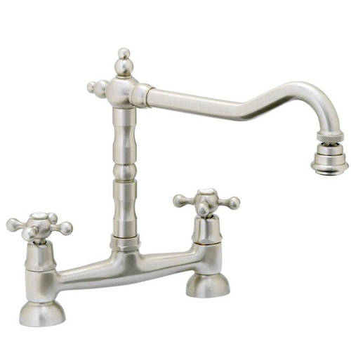 Additional image for Melford Bridge Kitchen Tap (Brushed Nickel).