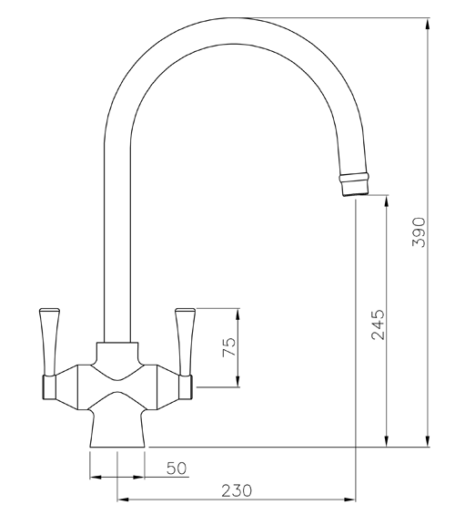 Additional image for Ratio Single Lever Pull Out Kitchen Tap (Brushed Nickel).