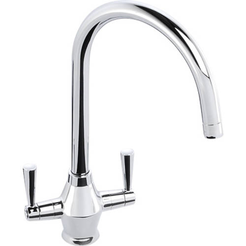 Additional image for Astral Dual Lever Kitchen Tap With Swivel Spout (Chrome).