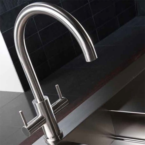 Additional image for Novar Monobloc Kitchen Tap With Swivel Spout (Stainless Steel).