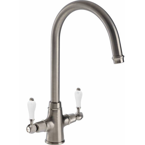Additional image for Ludlow Monobloc Kitchen Tap (Brushed Nickel).