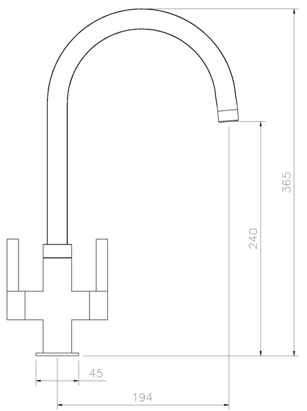 Additional image for Pico Monobloc Kitchen Tap (Chrome).