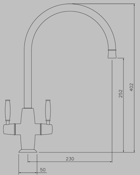 Additional image for Harrington Monobloc Kitchen Tap (Brushed Nickel).