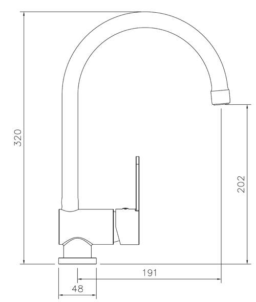 Additional image for Czar Single Lever Kitchen Tap (Chrome).