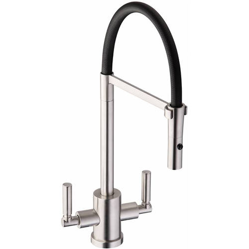 Additional image for Atlas Professional Kitchen Tap (Brushed Nickel & Black).