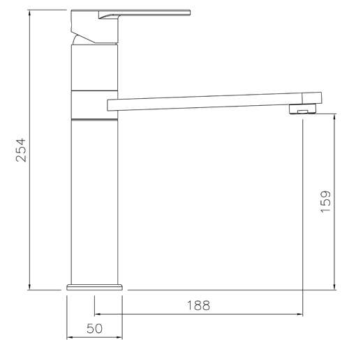 Additional image for Prime Single Lever Kitchen Tap (Chrome).