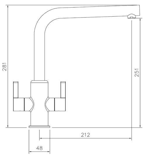 Additional image for Althia Monobloc Kitchen Tap (Chrome).