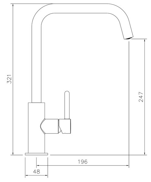 Additional image for Althia Single Lever Kitchen Tap (Rose Gold).