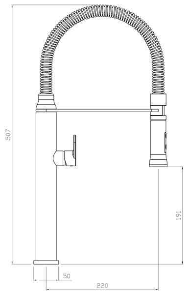 Additional image for Titane Professional Style Kitchen Tap (Chrome).