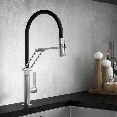 Additional image for Hex Professional Kitchen Tap With Swivel Spout (Br Nickel).