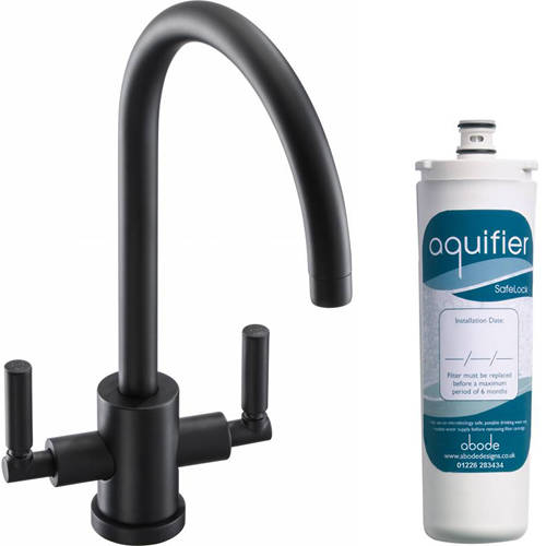 Additional image for Atlas Aquifier Water Filter Kitchen Tap (Matt Black).