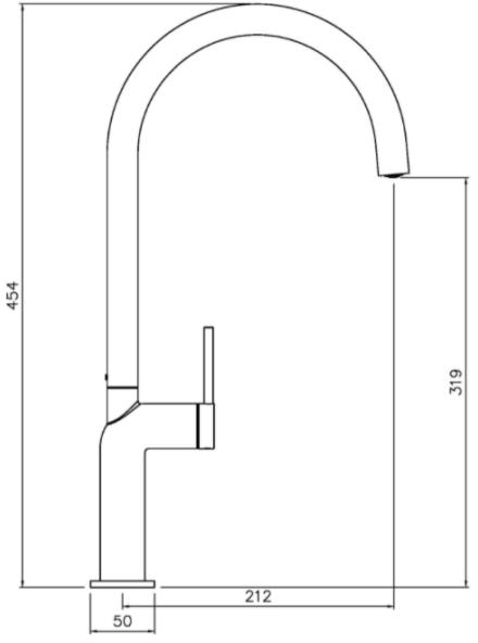 Additional image for Tubist Single Lever Kitchen Tap (Brushed Nickel).