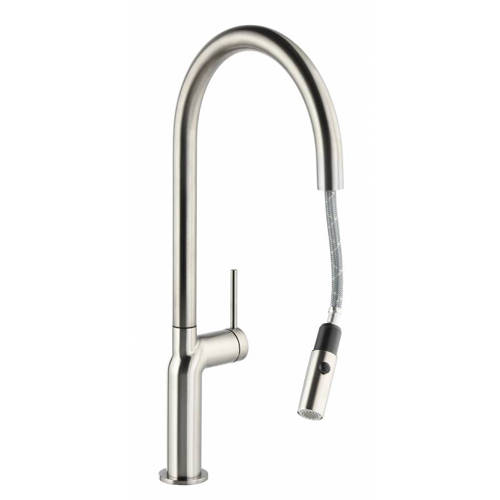 Additional image for Tubist Pull Out Kitchen Tap (Brushed Nickel).