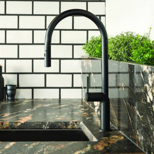 Additional image for Tubist Pull Out Kitchen Tap (Matt Black).