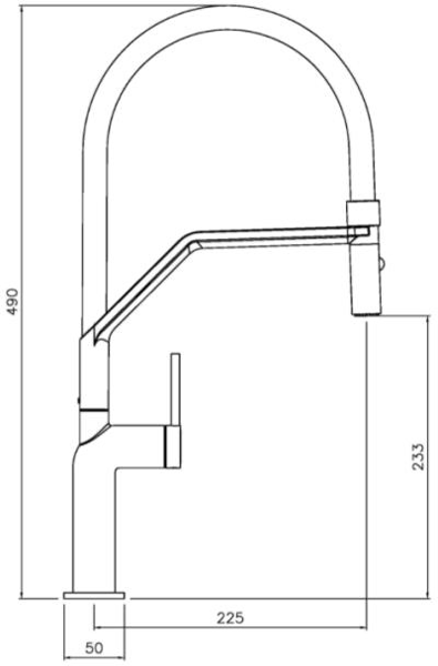 Additional image for Tubist Professional Pull Out Kitchen Tap (Matt Black).