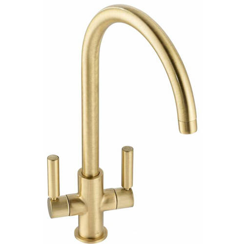 Additional image for Globe Monobloc Kitchen Tap (Brushed Brass).