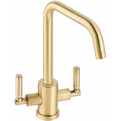 Additional image for Globe Quad Monobloc Kitchen Tap (Brushed Brass).