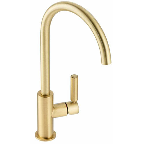 Additional image for Globe Single Lever Kitchen Tap (Brushed Brass).