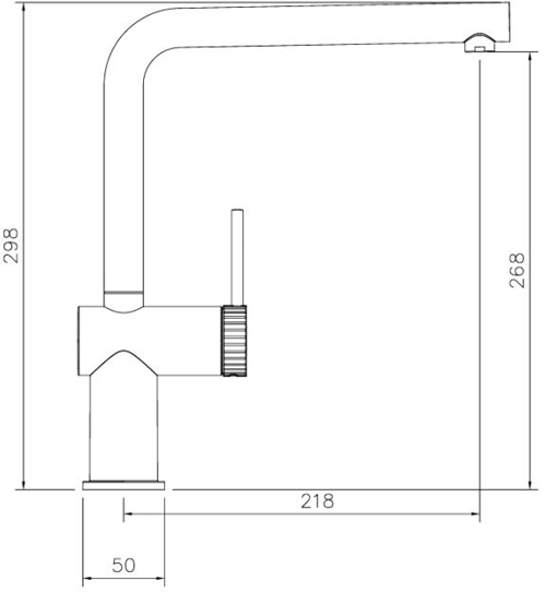 Additional image for Fraction Single Lever Kitchen Tap (Chrome).