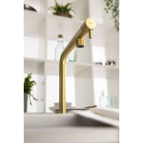 Additional image for Agilis Single Lever Kitchen Tap (Brushed Brass).