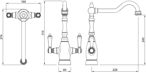 Additional image for Monobloc Kitchen Tap (Brushed Nickel).
