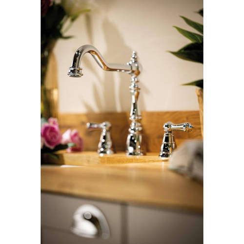 Additional image for 4 Hole Kitchen Tap With Handspray (Chrome).
