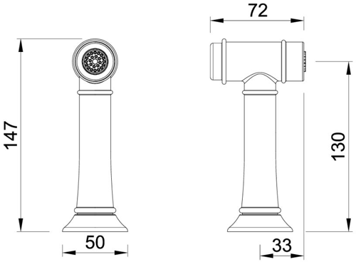 Additional image for Fenton Kitchen Handspray (Cold Feed, Br Nickel).