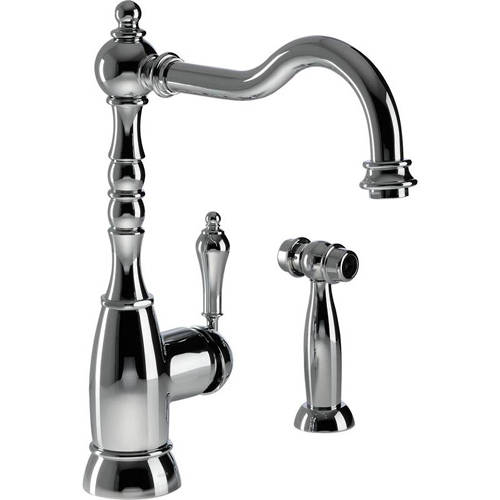 Additional image for Bayenne Single Lever Kitchen Tap With Handspray (Chrome).