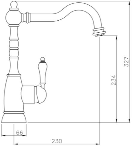 Additional image for Bayenne Single Lever Kitchen Tap (Pewter).