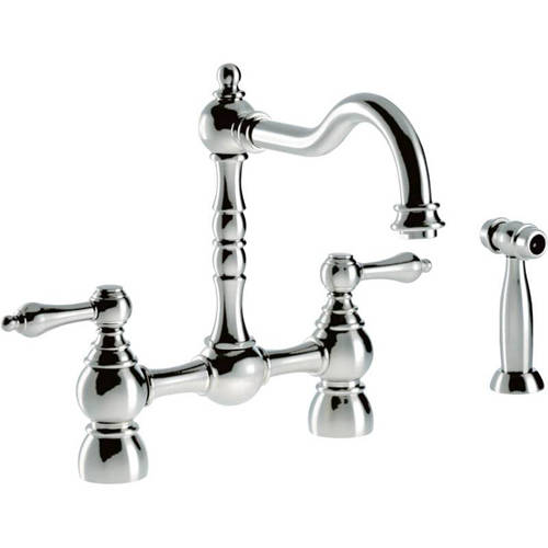 Additional image for Bayenne Bridge Kitchen Tap With Handspray (Chrome).