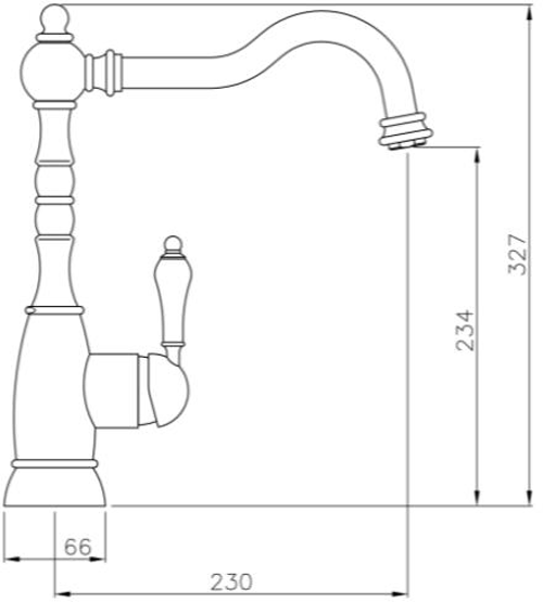 Additional image for Bayenne Single Lever Kitchen Tap (Century Copper).