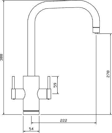 Additional image for Project Kitchen Tap, Boiling, Hot, Cold & Filtered (Matt Black).