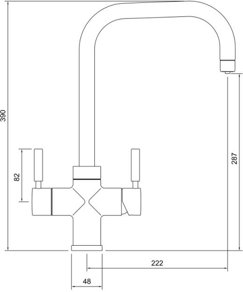 Additional image for 3 In 1 Boiling Water Filtered Kitchen Tap (Matt Black).