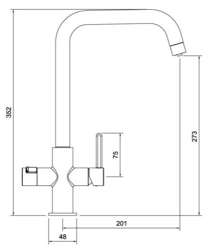 Additional image for 3 In 1 Boiling Water Filtered Kitchen Tap (Urban Copper).