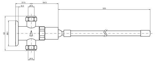 Additional image for Knee Operated Timed Flow Valve & Spout (Exposed).