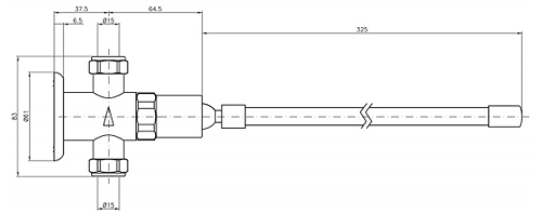 Additional image for Knee Operated Timed Flow Valve & Curved Spout (Exposed).