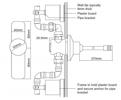 Additional image for Knee Operated Timed Flow Valve & Spout (Concealed).