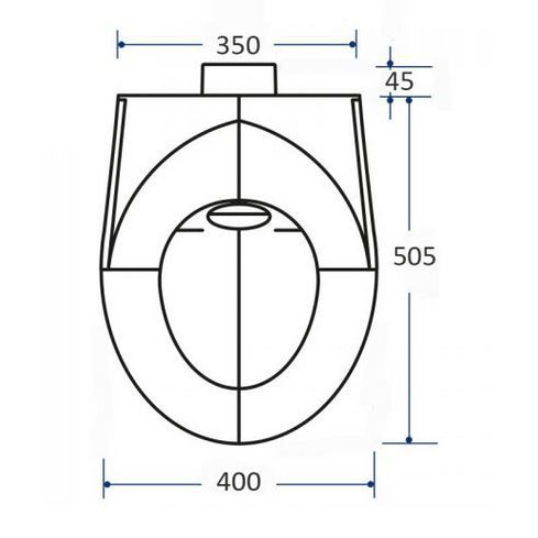 Additional image for Ligature Resistant Back To Wall Toilet Pan (Solid Surface).