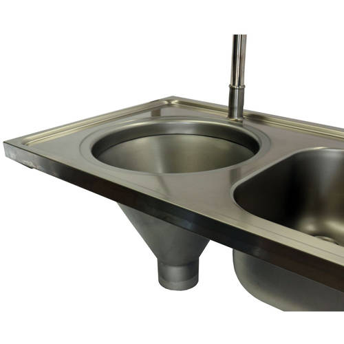 Additional image for Hospital Sluice Sink With Sink & Plain Top (LH, S Steel).