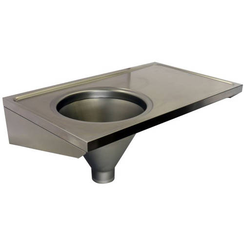 Additional image for Hospital Sluice Sink With Plain Top (LH, Stainless Steel).