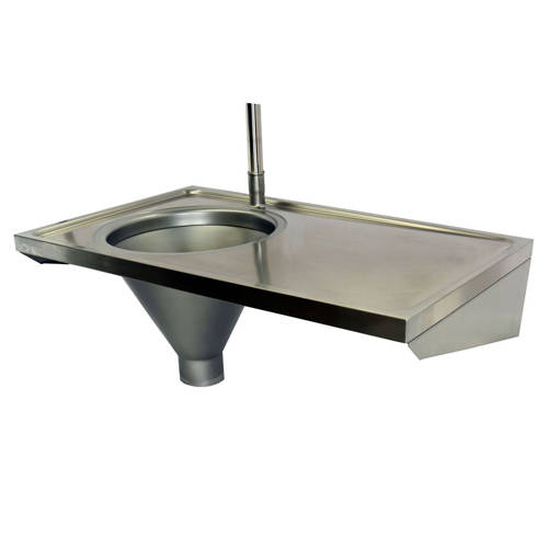 Additional image for Hospital Sluice Sink With Plain Top (LH, Stainless Steel).