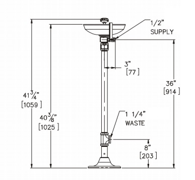 Additional image for Free Standing Eye / Face Wash Station (Plastic Bowl).