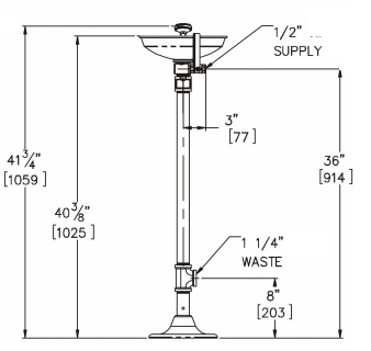 Additional image for Free Standing Eye / Face Wash Station (S Steel Bowl).